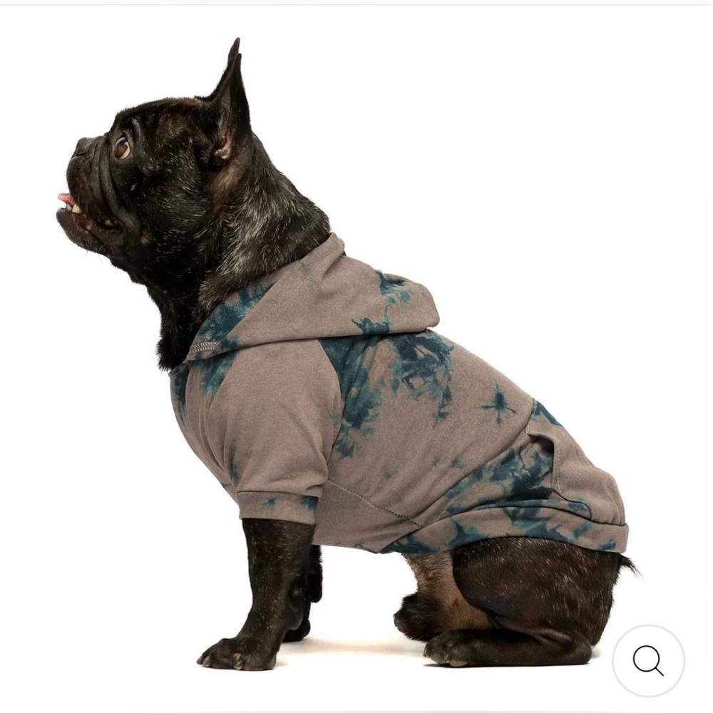 Fitwarm Tie Dye Cozy Dog Hoodie Size Medium Blue Camo